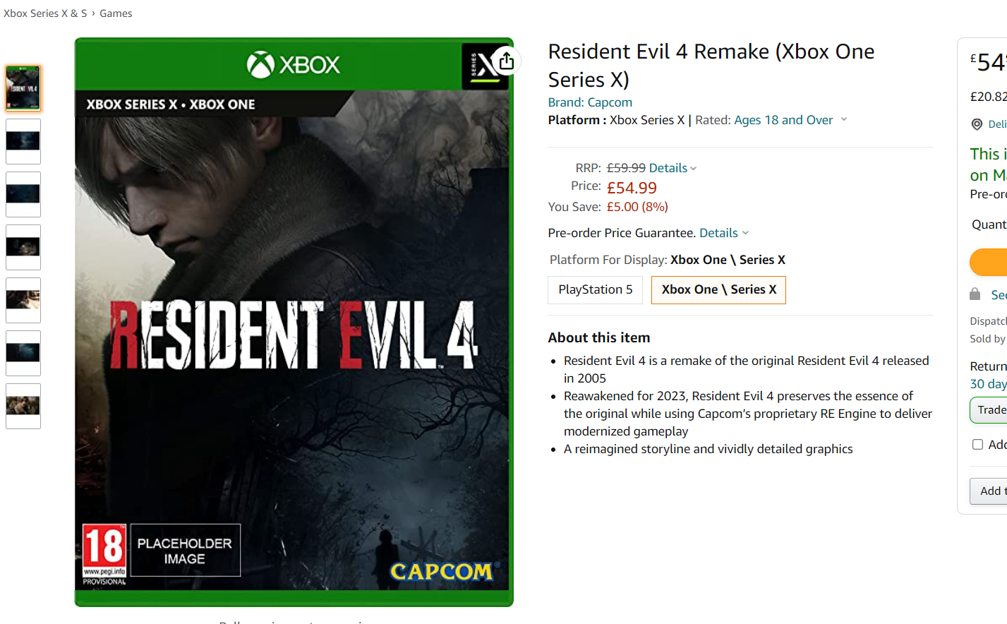 Resident Evil 4 Remake Xbox