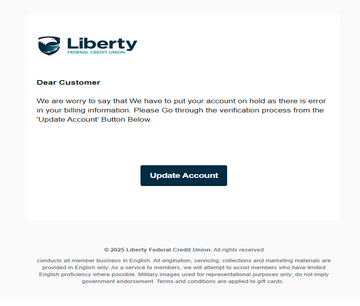 Liberty Federal Credit Union - Letter Inbox To All ❤️ HTML Letter. ❤️ Good design.❤️ Freshly Develo