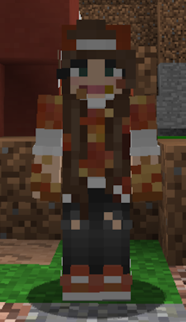 Can&#039;t Stop Eating Pizza! [Female Version in Disc.] Minecraft Skin
