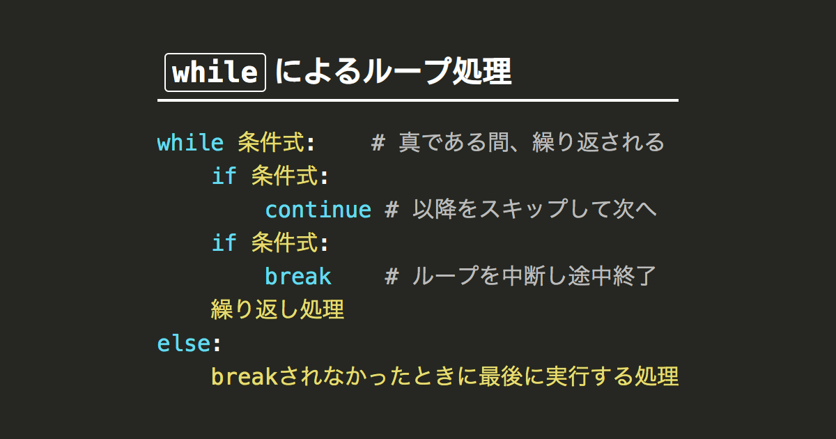 Pythonのwhile文によるループ処理 無限ループなど Note Nkmk Me