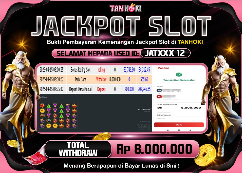 HAPPY JACKPOT MEMBER TANHOKI SLOT GATES OF OLYMPUS 1000  Rp  8.000.000-, - LUNAS