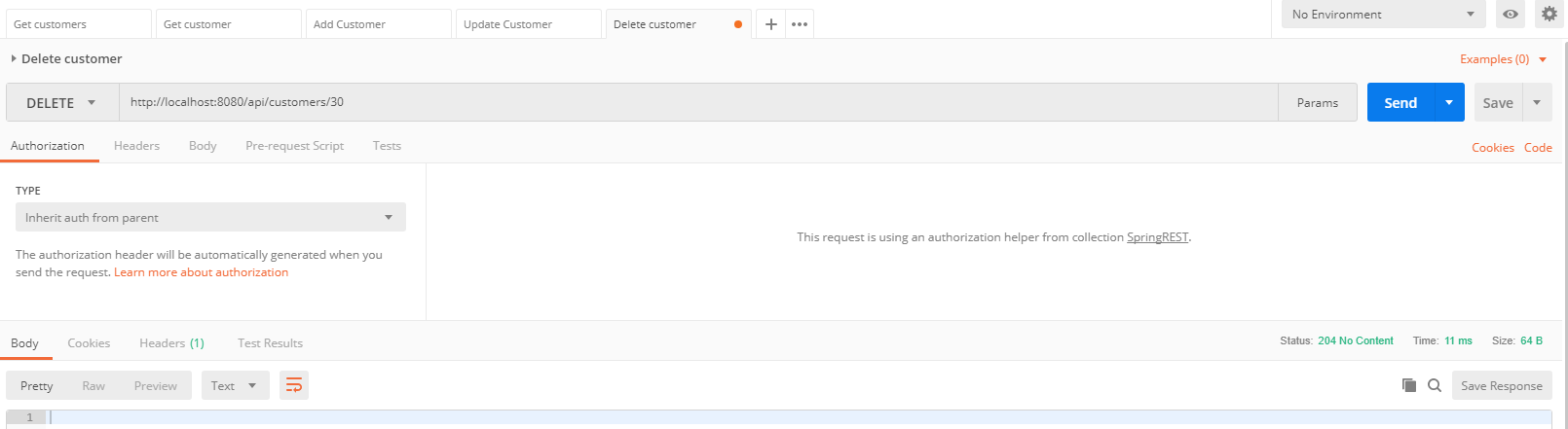 Delete Customer alt text