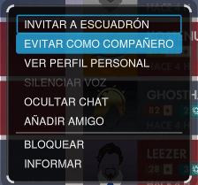 Evitar compañero
