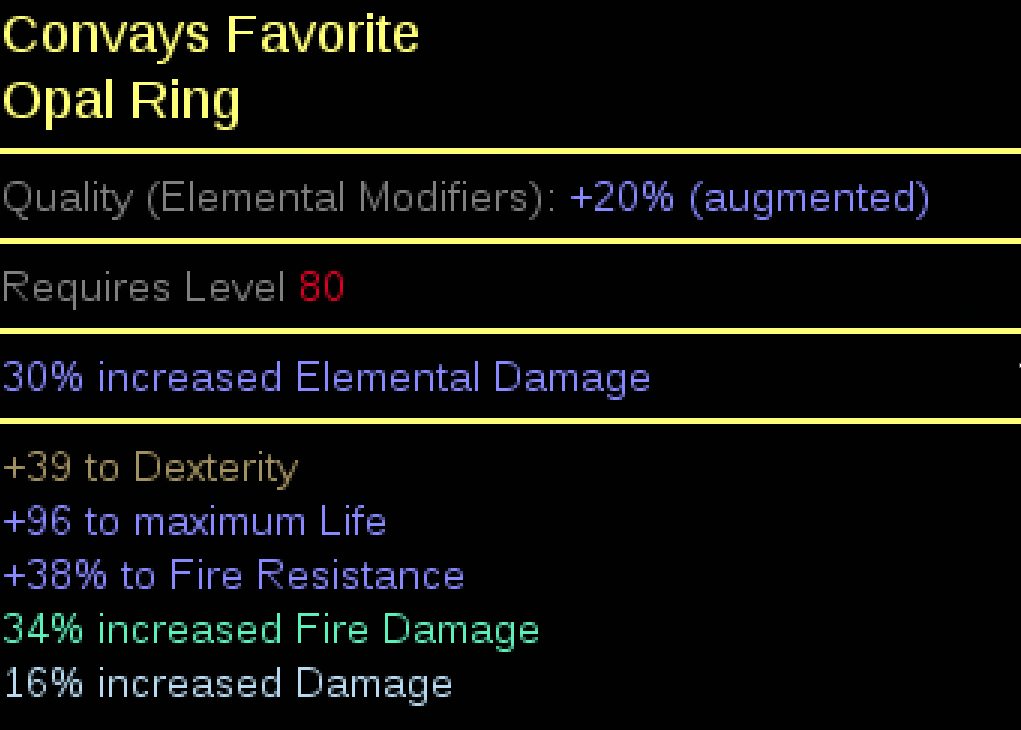 Example crafted Rings