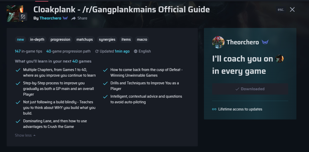 /r/Gangplankmains Official Guide Featuring Zar.gg. FREE