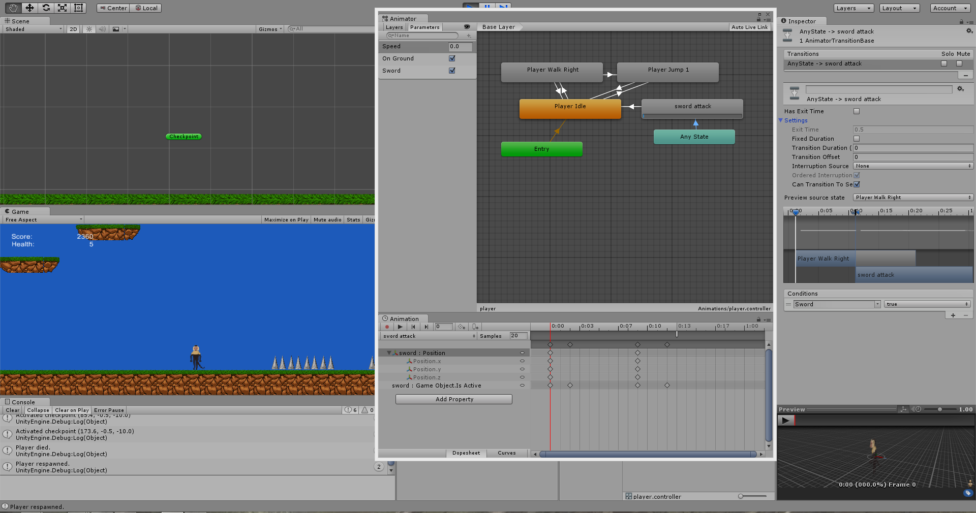 [C#] [2D] Animation mostly not working - Unity Answers