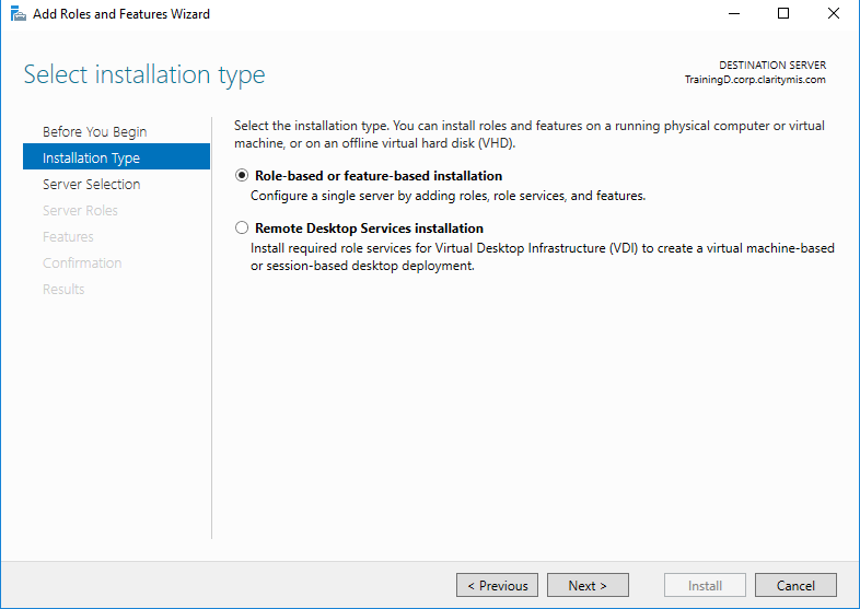 Installation Type