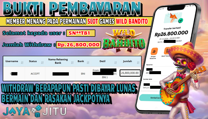 🏆 BUKTI KEMENANGAN WILD OF BANDITO  MEMBER  JAYAJITU🏆