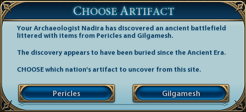 Does picking what civilization a great artifact do anything? Like is it  good to have more artifacts from one civ, or does it matter at all? : civ