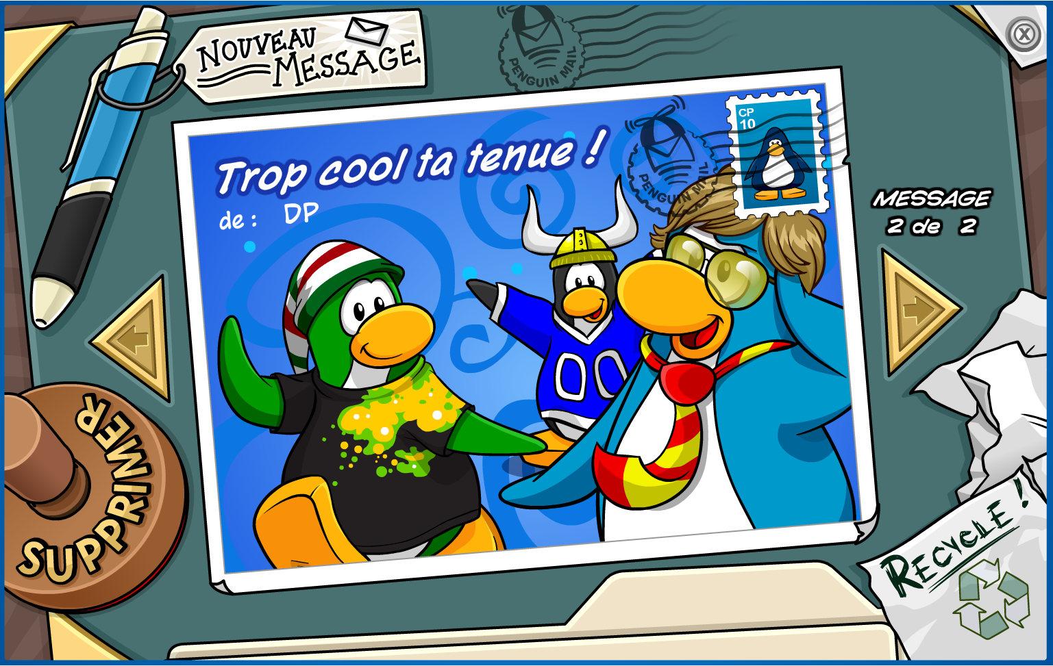 Carte "Trop cool ta tenue !" de DP