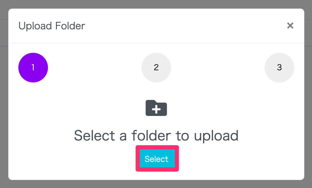 Pinata - Select a folder to upload