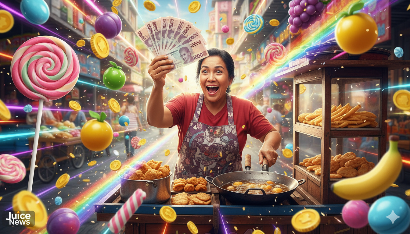 Penjual Gorengan di Banten Cerita Momen Tak Terlupa Saat Menang 6 Juta di Sweet Bonanza