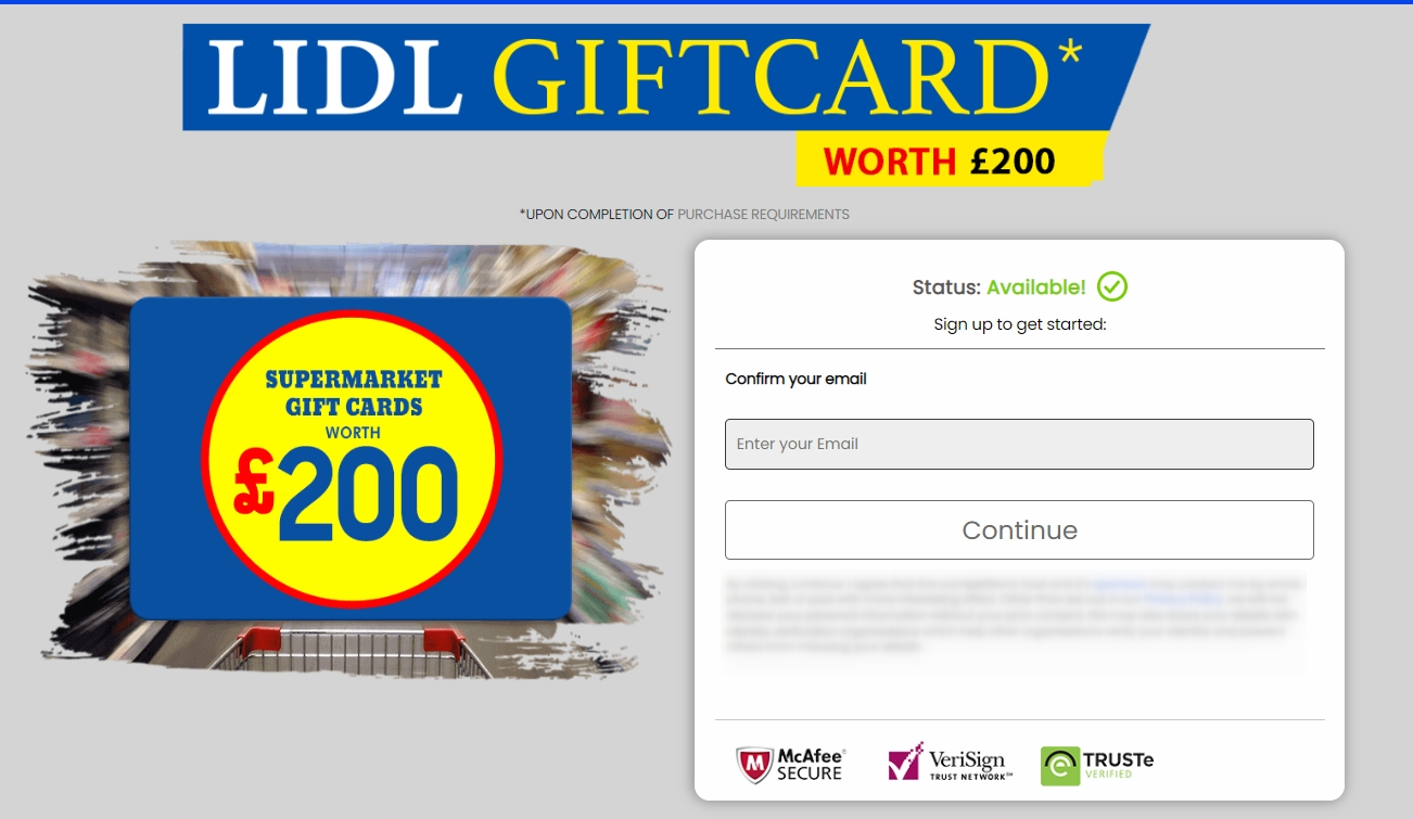 [Rewards] UK | Lidl Giftcard £200