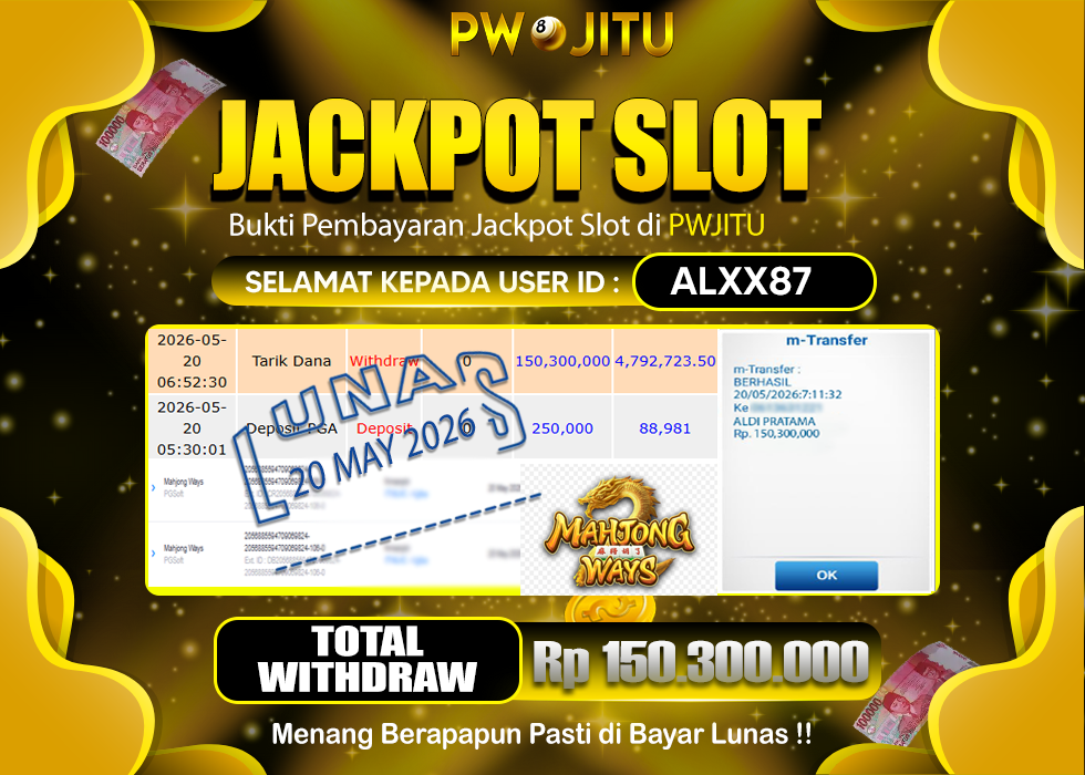 DONGJITU JACKPOT SLOT MAHJONG WAYS 2 Rp.150.300.000,- LUNAS