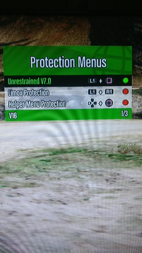 PS3 - MOD MENU GTA V UPDATE UNRESTRAINED 1.27/1.28 DEX/CEX -BLES