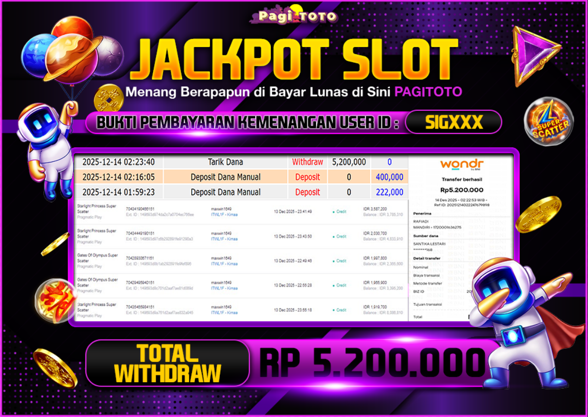 HAPPY JACKPOT MEMBER PAGITOTO SLOT STARLIGHT PRINCES SUPER SCATTER Rp  5.200.000-, - LUNAS
