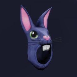 Blue Bunny Head
