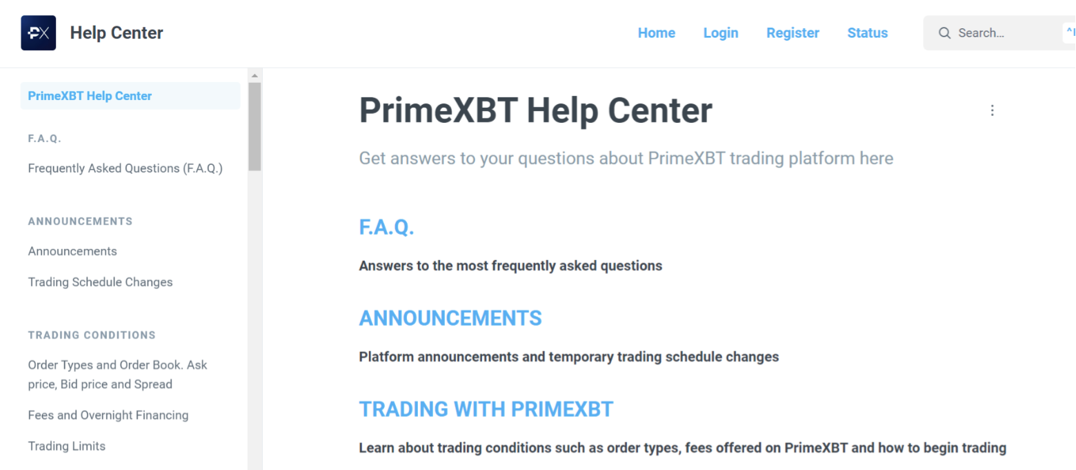 prime xbt crypto exchange has robust customer support