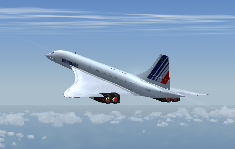 An Air France Concorde from the Concorde X Add-On.