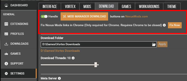 nexus mods vortex wont download