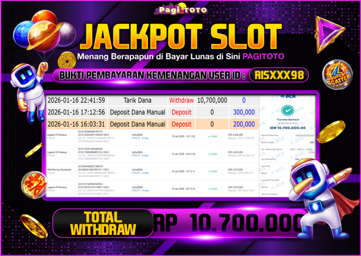 HAPPY JACKPOT MEMBER PAGITOTO SLOT LEGEND OF PERSEUS Rp  10.700.000-, - LUNAS