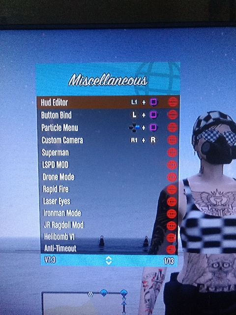 PS3 - MOD MENU GTA V UPDATE UNRESTRAINED 1.27/1.28 DEX/CEX -BLES