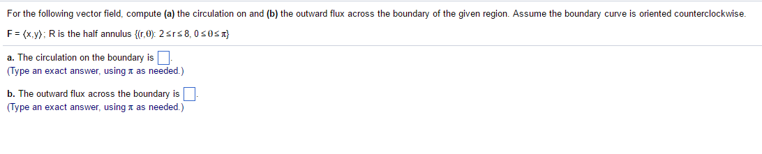 Solved For the following vector field, compute (a) the | Chegg.com