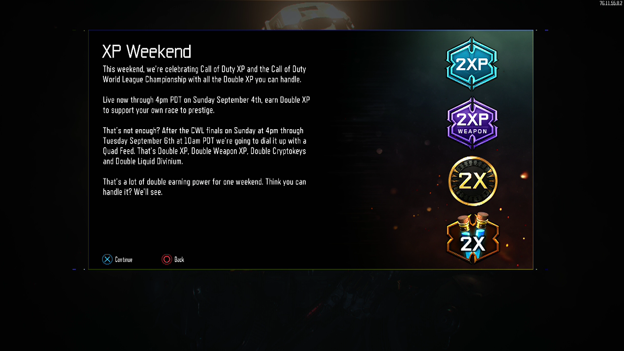 XP Weekend. Double XP And LD r/CODZombies