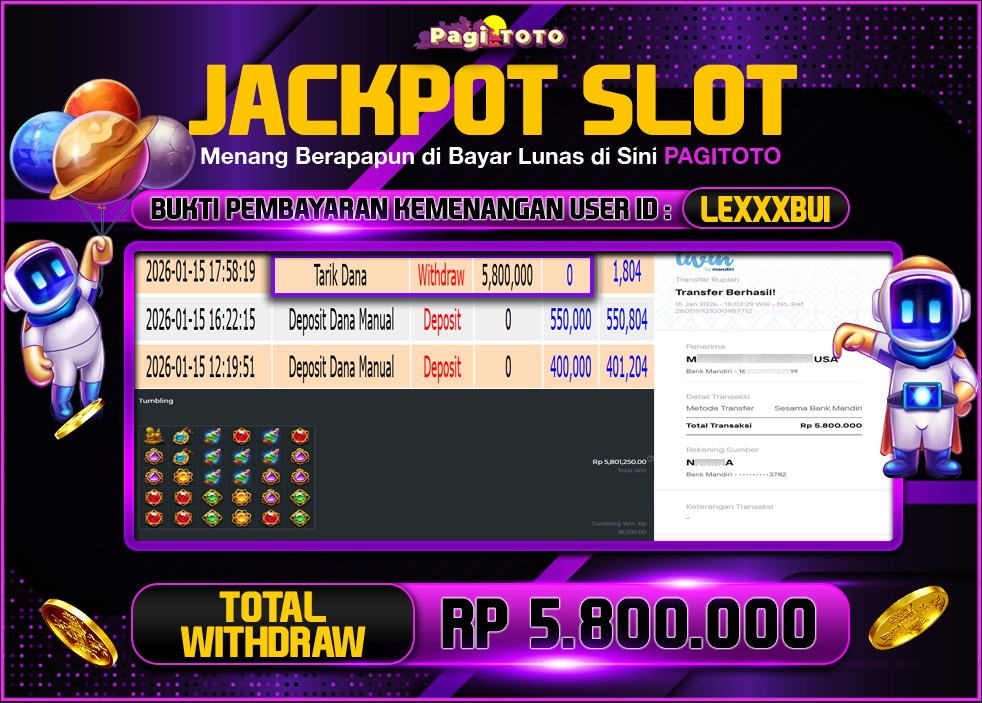 HAPPY JACKPOT MEMBER PAGITOTO SLOT GATES OF OLYMPUS DICE Rp  5.800.000-, - LUNAS