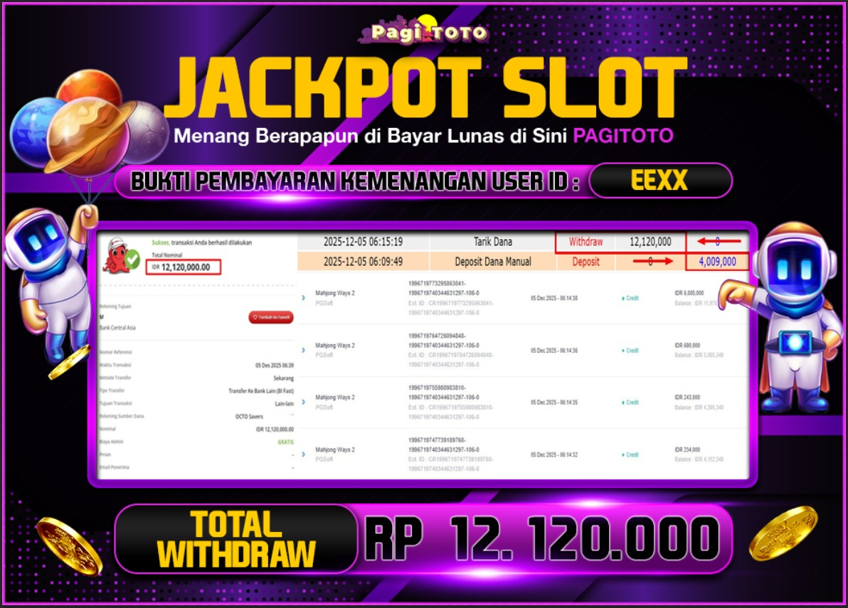 HAPPY JACKPOT MEMBER PAGITOTO SLOT MAHJONG WAYS 2 Rp  12.120.000-, - LUNAS