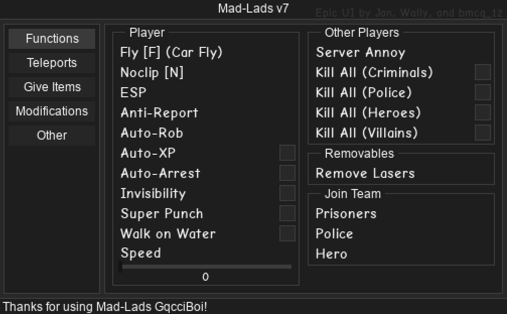 Mad Lads Mad Lads Ar Op Mad City Gui Auto Farm Free Exploit Support Updated