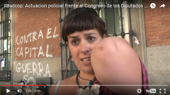 Brutalidad policial, perroflautas llorones insaid (video)