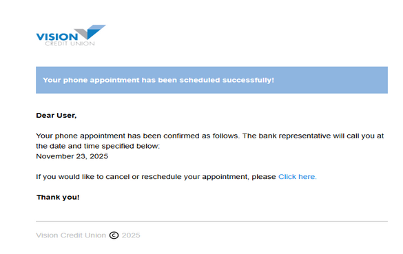 Vision Credit Union ©️ ✓ { LETTER } ⭐ Clean inbox Letter 2025 ❤️