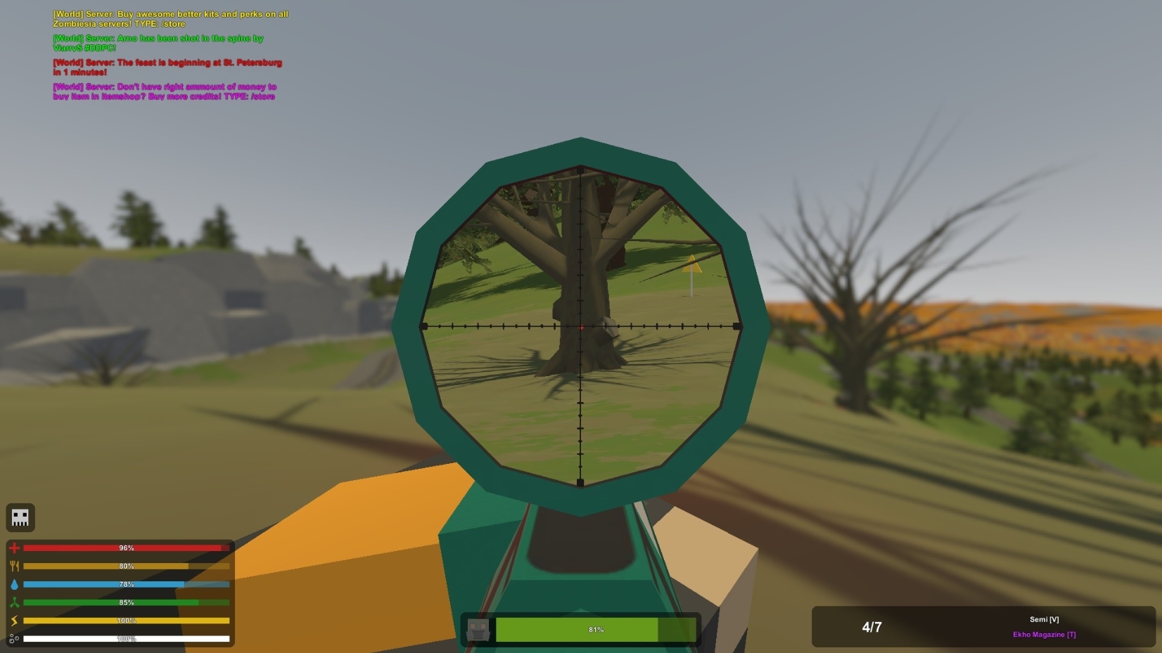 The Gasmask durability bar overlaps the compass : r/unturned