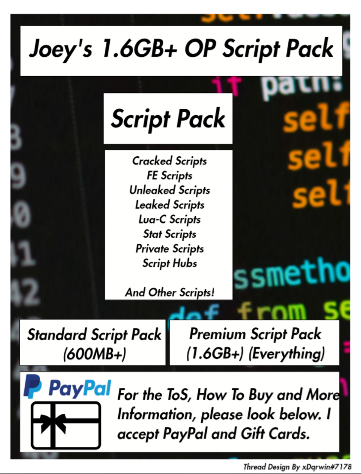 Script Packs 3gb Pack - roblox lua c script pack 2018