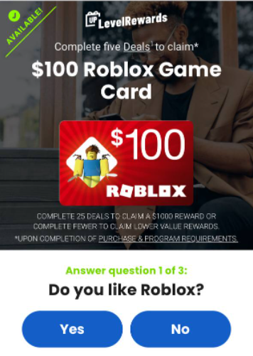 [Rewards] CA | Roblox $100 | Incent 