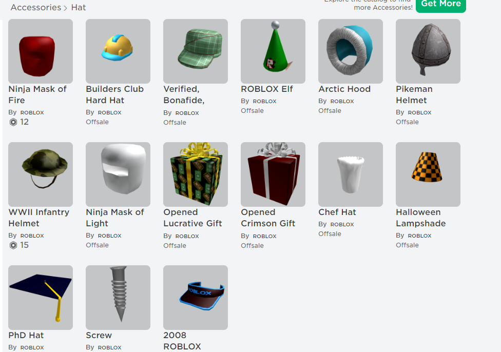2008 Er Account With Offsales - roblox lampshade hat