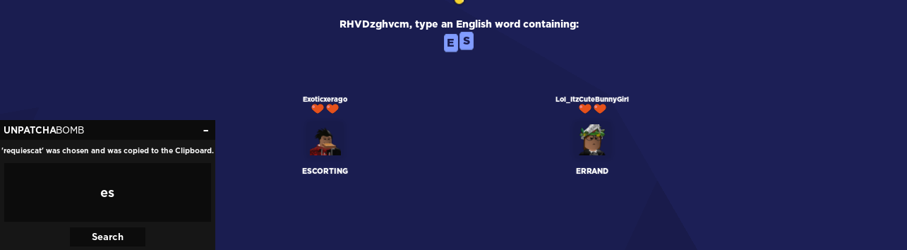 Unpatchabomb For Word Bomb Unpatchable Word Finder That S Easy To Use And Beautiful To Look At Wearedevs Forum - roblox word bomb exploit