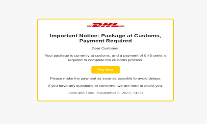 DHL USA Letter High Quality Send Inbox HTML