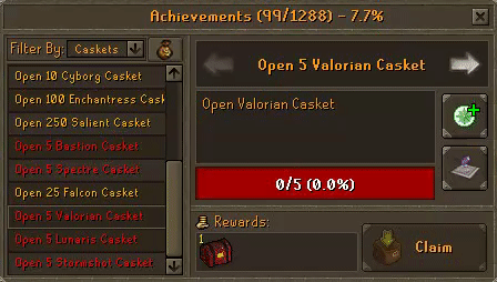 3 New Caskets Achievements