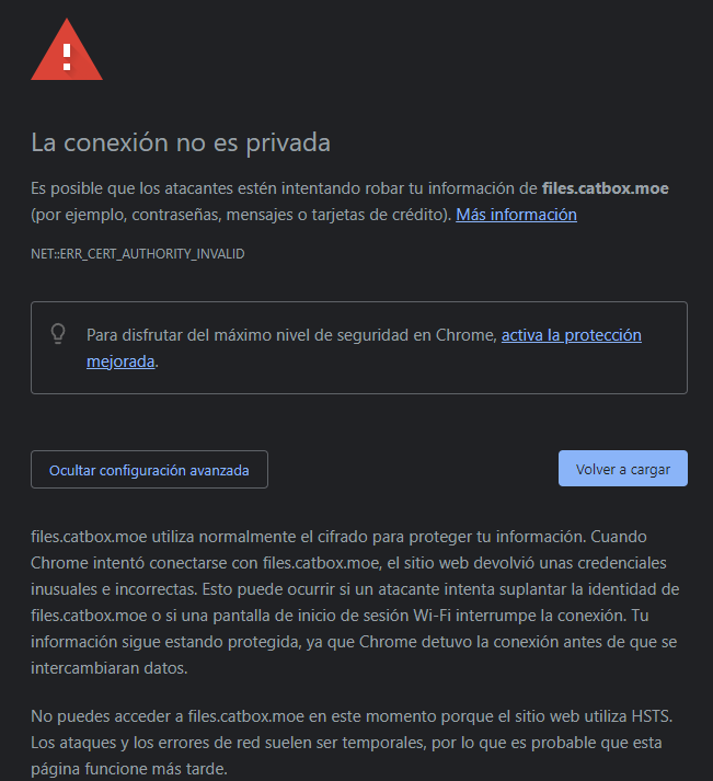 No puedo ver los videos que postean de CatBox