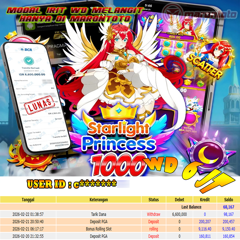 BUKTI JEPE SLOT GACOR DI STARLIGHT PRINCESS 1000 - PRAGMATIC PLAY