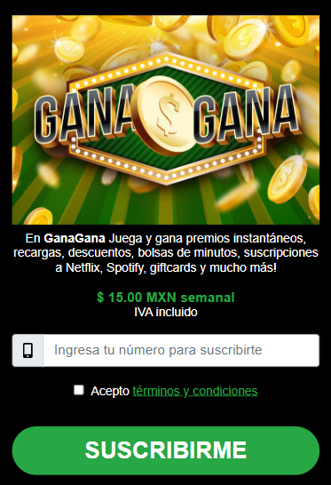 [1-click] MX | Win Money (Telcel)