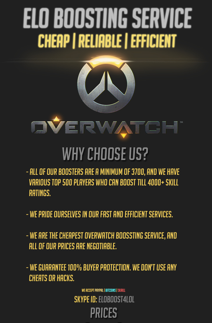 Info] [ ALL platforms ] Overwatch boosting service TOP 1 on console boosting  - MPGH - MultiPlayer Game Hacking & Cheats