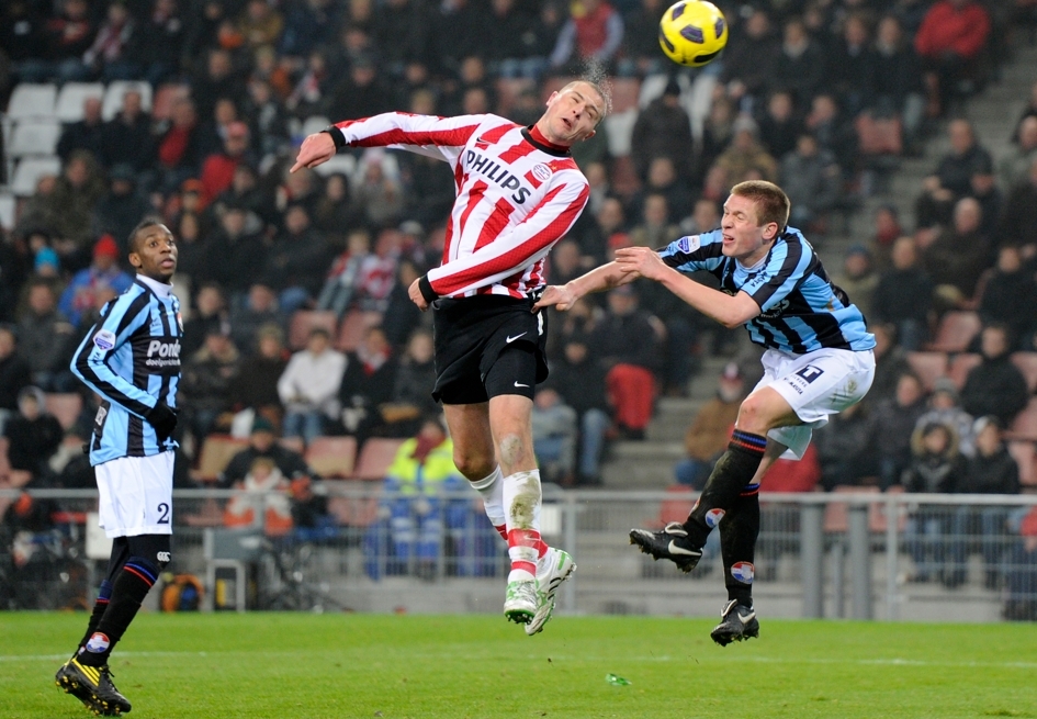 Koevermans in actie tijdens een wedstrijd voor PSV