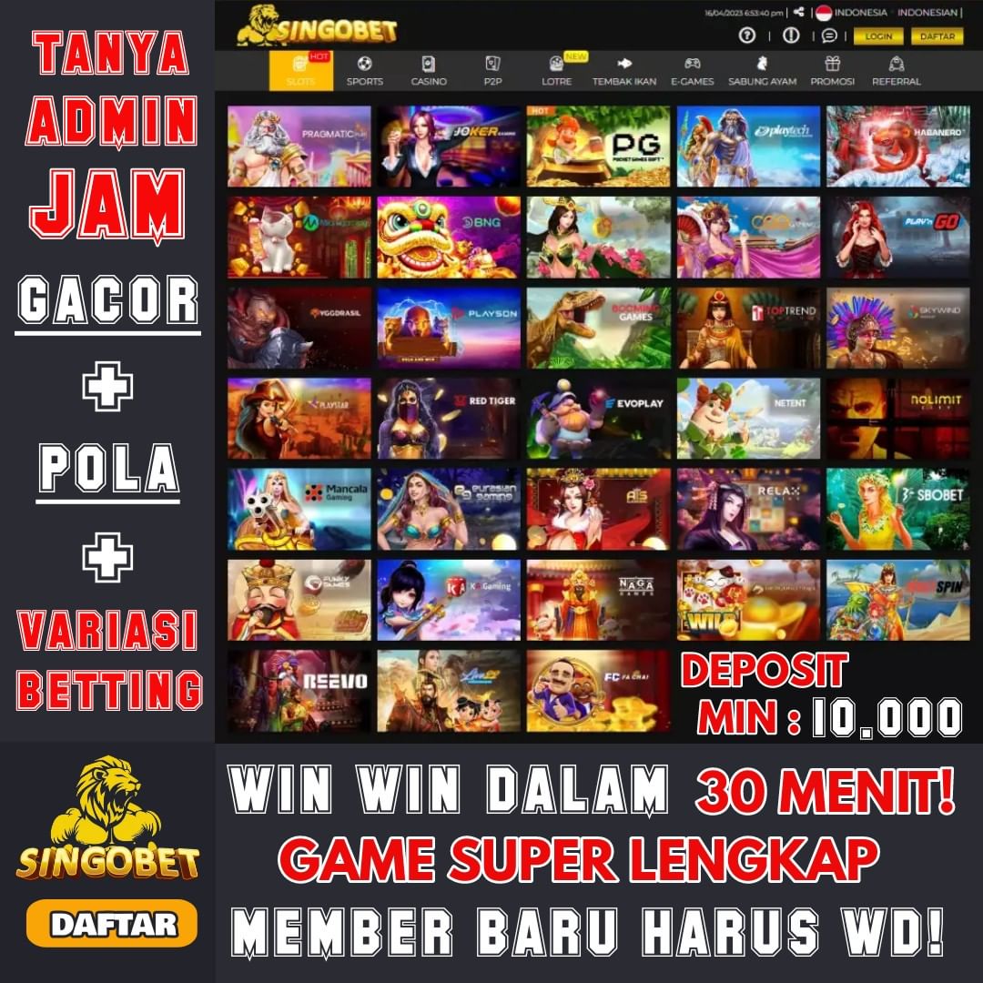 SINGOBET Login Website Slot Terpercaya Dan Game Online Resmi