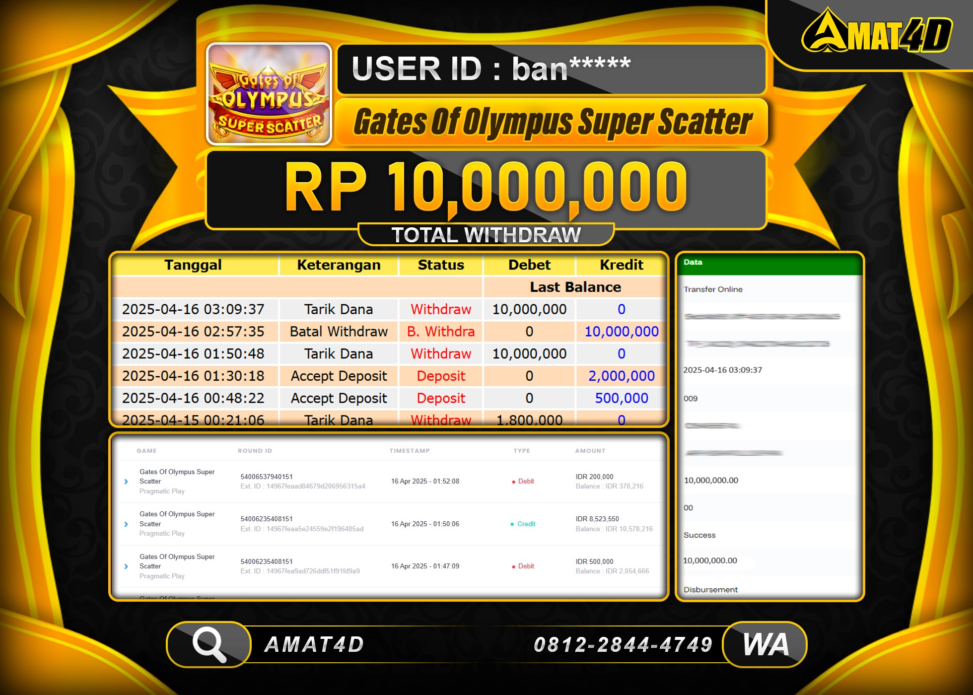 AMAT4D KEMENANGAN GATE OF OLYMPUS SUPER SCATTER Rp.10.000.000 BERHASIL TERBAYAR LUNAS