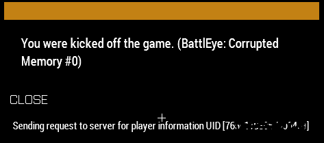a few seconds after joining the servers my friend got kicked by battleye with this error corrupted memory - fortnite battleye error corrupted memory 0