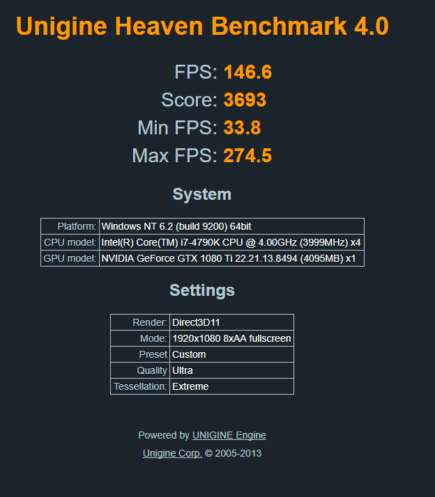 i7 4790k gtx 1080 ti