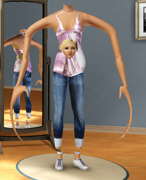 A strange glitch on sims 3 >_> (Creepy) | Skyblock Official Site